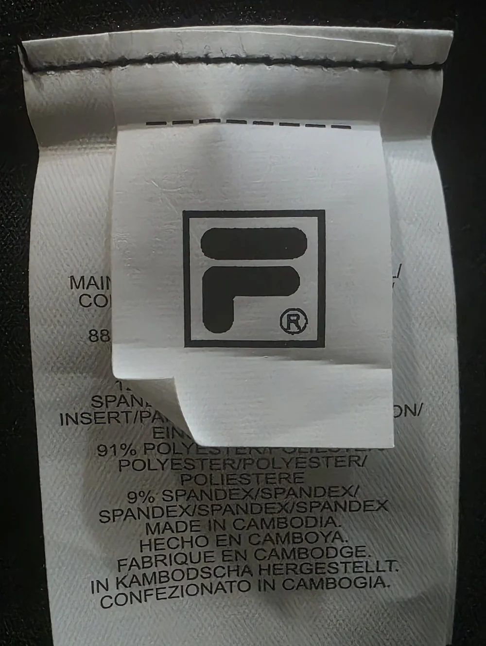 Fila Black And Green High-Waist Leggings with White Logo Size US/M